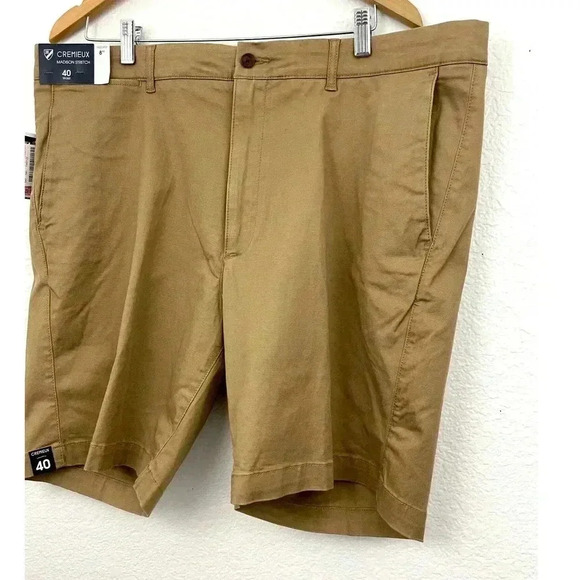 Chino Shorts Sz 40 Men's Cremieux Comfort Stretch Waistband NWT Khaki - Picture 7 of 7